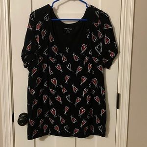 Lane Bryant Glitter Heart tshirt